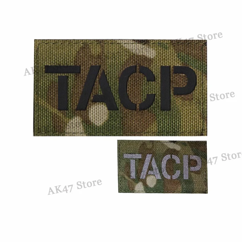 TACP IR 8 x 5cm Команда уплотнения инфракрасный ИК-патч темно-синие уплотнения SWAT обратный патчи Мультикам военный боевой дух CP камуфляж отражающая вставка нагрудный знак крючок/петля - Цвет: TACP IR 8 x 5cm