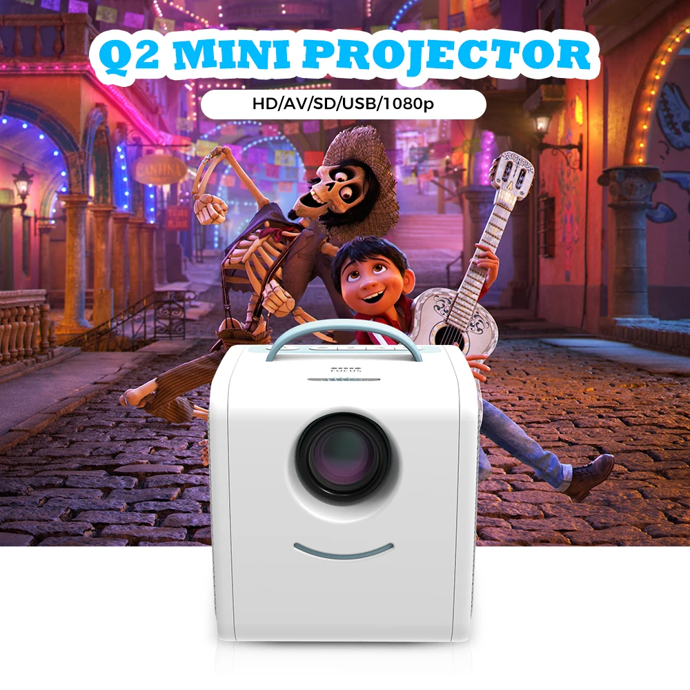 xidu mini projector mobile phone portable home movie micro projector support 1080p full hd for children learning gift proyector free global shipping