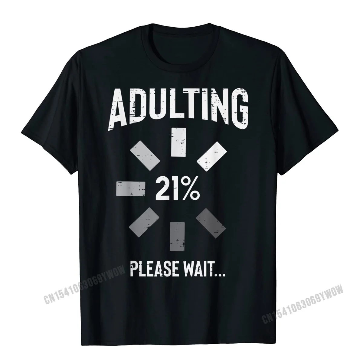 Футболка мужская с надписью пожалуйста подождите 21 день рождения|Мужские