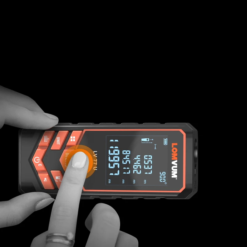 LOMVUM usb зарядка 77U Trena лазерный дальномер английский голос цифровой лазерный дальномер электрические ленты измерительные инструменты 120 м