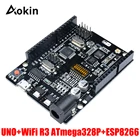 Набор для сборки UNO + WiFi R3 ATmega328P + ESP8266 (память 32 Мб) USB-TTL CH340G для Arduino Uno NodeMCU WeMos ESP8266
