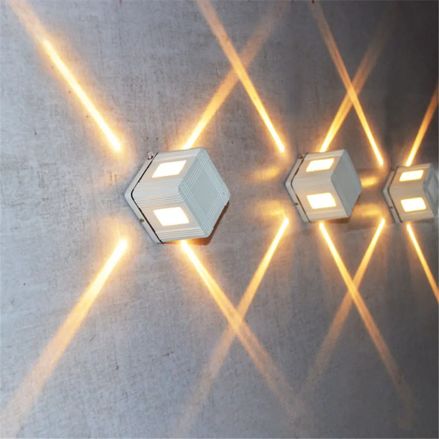 

Уличная светодиодная настенная лампа Thrisdar, водонепроницаемый настенный светильник для сада, крыльца, коридора, виллы, отеля, KTV, бара, лучевая лампа, 3 Вт