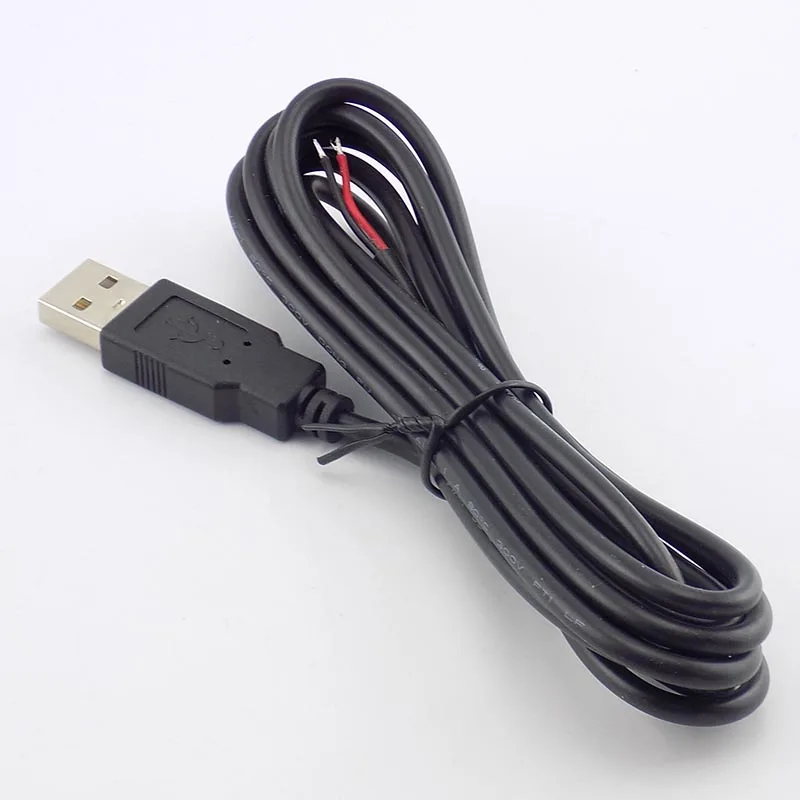 0.3/1/2M DC 5V USB 2.0 Type A Male 2 Pin Cable Power Supply Adapter Charge for Smart Devices DIY Connector Wire L19 | Безопасность и