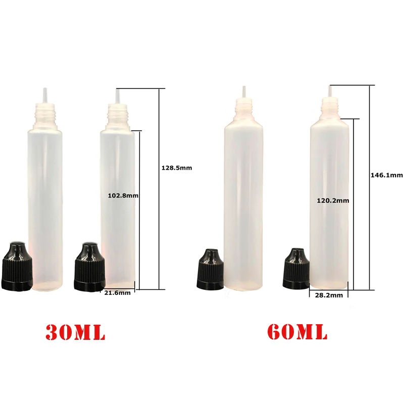 Колпачки для жидкого сока 10 шт. 60 мл 30 с длинный флакон-капельница крышками