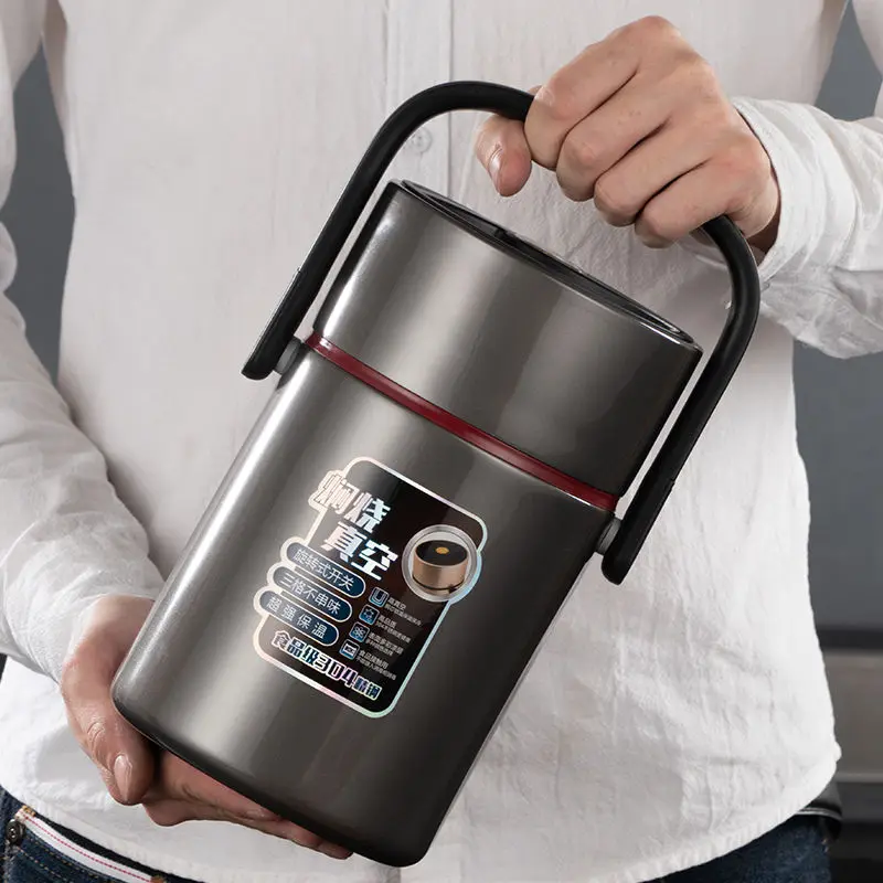 Контейнер для обедов из нержавеющей стали с тройной отделкой 24 часа