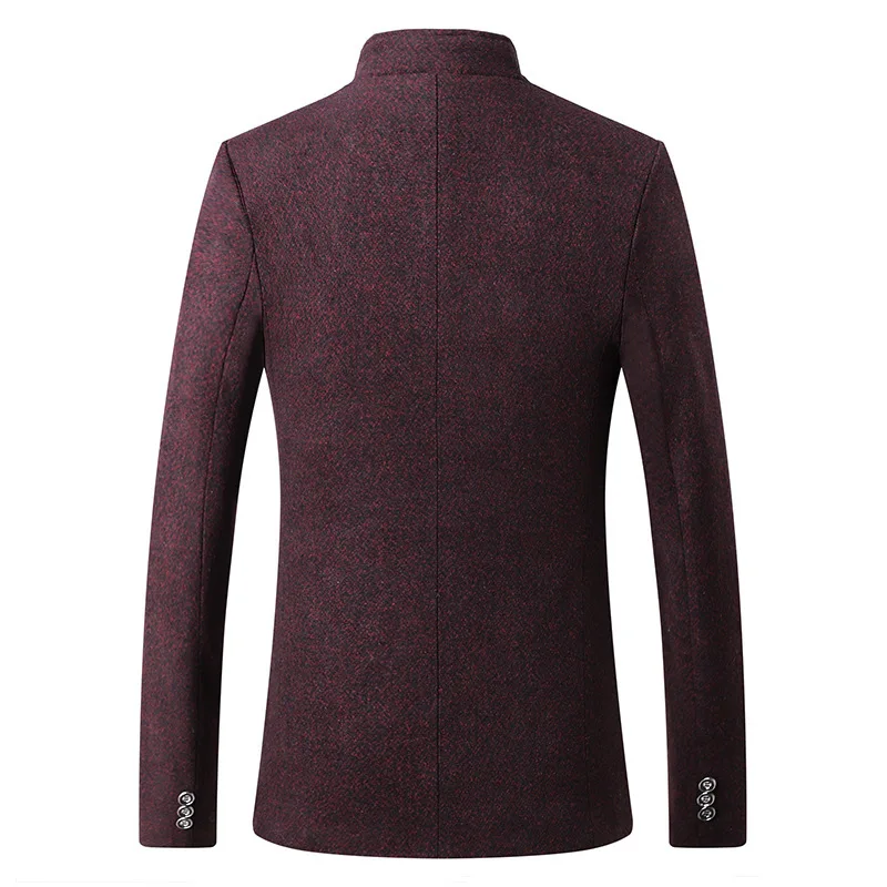 Мужская приталенная однотонная куртка Свадебная одежда мужской блейзер с