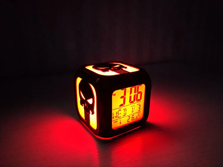 3D будильник Marvel Мстители Человек-паук Железный человек детский светодиодные