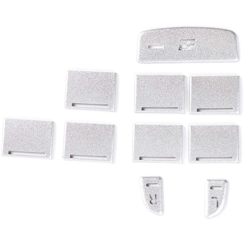 

10 PCS Car Aluminum Window Glass Lift Switch Button Sticker Decorative Cover Trim for XF 2012-2015 Interior Accessories