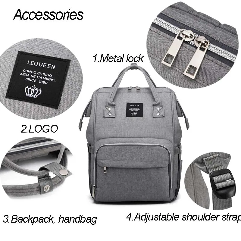 USB сумка для мам Большая вместительная детских подгузников дорожный