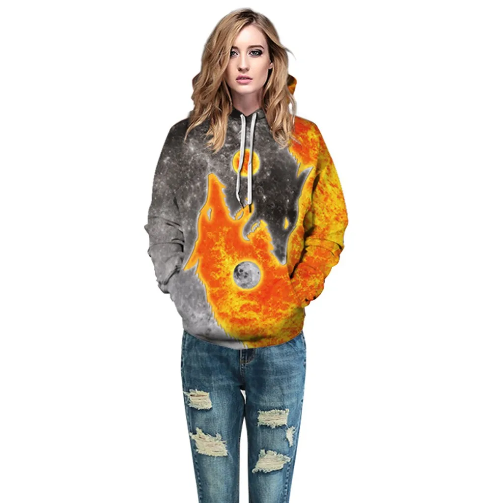 Не новая мужская зимняя Толстовка с длинным рукавом и принтом на Хэллоуин