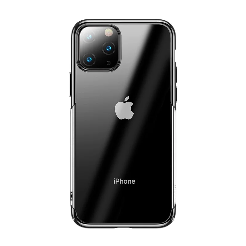 Baseus Роскошный чехол для телефона с покрытием для iPhone 11 Pro Max 11Pro Чехол Жесткий PC задняя крышка для iPhone11 защитный чехол Coque Fundas - Цвет: Черный