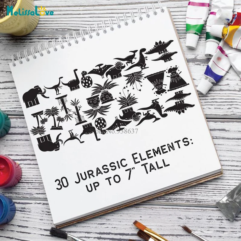 30 шт./компл. большая Коллекция наклеек на стену динозавра Парк Юрского периода