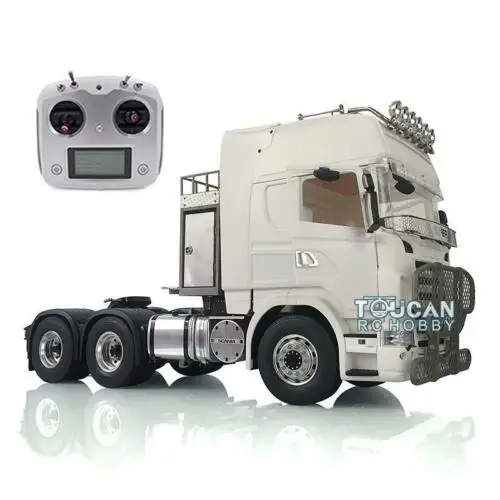 

1/14 LESU Metal 6*6 Chassis Rack Lights Radio Remote Control Hercul Sca Tractor Truck THZH0969-SMT5