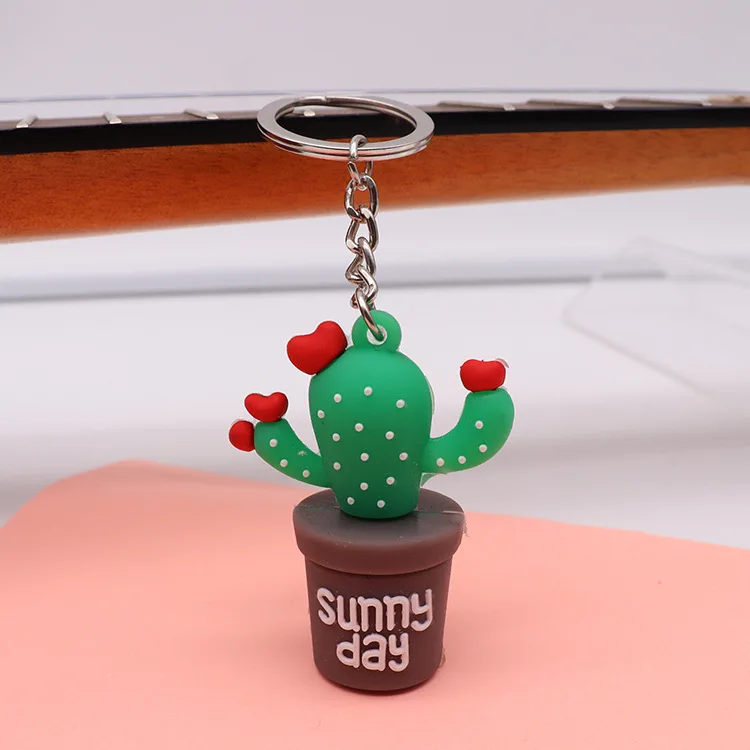 2020 креативное Моделирование Мини завод в горшке брелок мультфильм Кактус смола