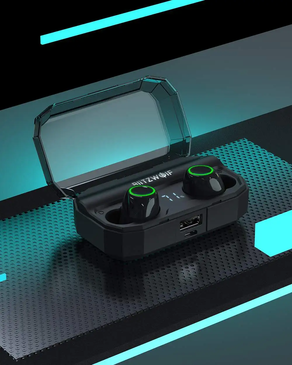 BlitzWolf FYE3S FYE3 3 TWS True Wireless Bluetooth 5.0 Наушники с цифровым индикатором питания Smart Touch Двусторонние наушники-вкладыши 2600 мАч Зарядное устройство Портативное зарядное устройство Power Bank для смар