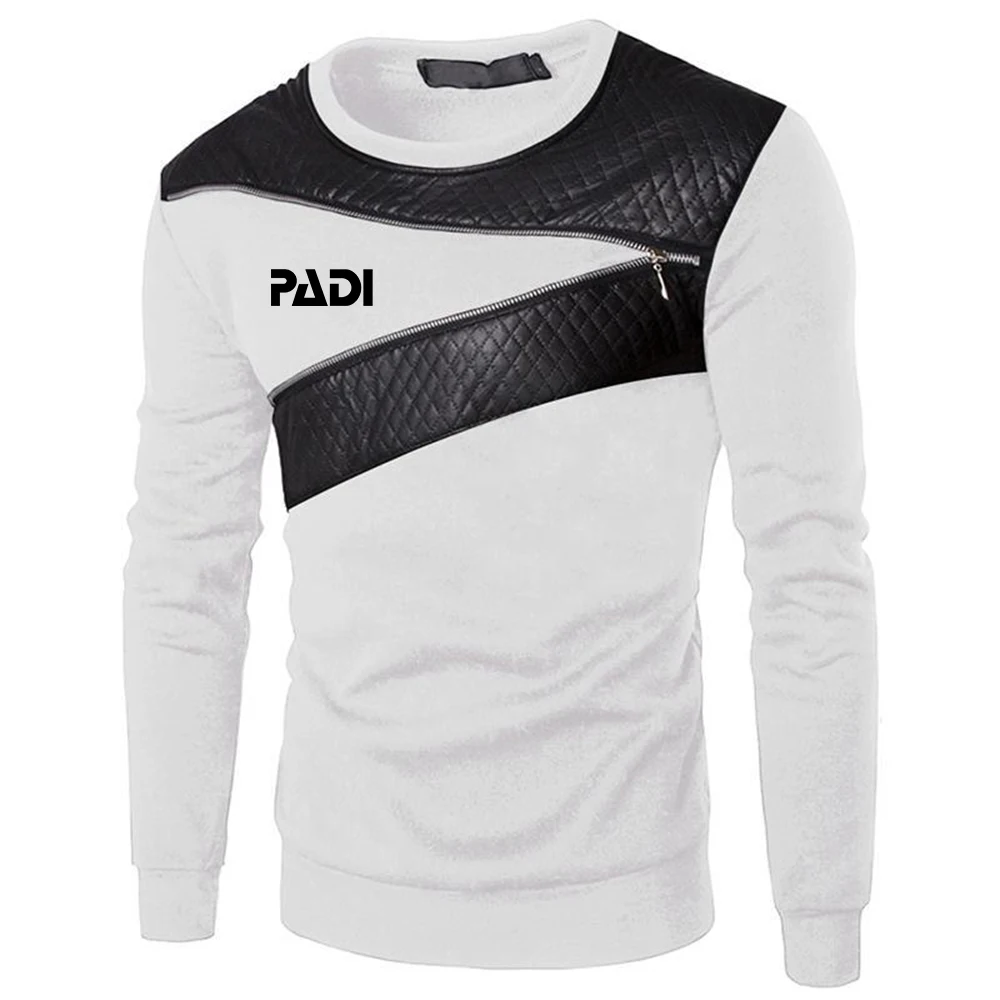 

2021 Men's Spring Scuba Driver Padi Logo Style Comfortable Round Neck Patchwork Fashion Leisure Hip-hop Fitness Top