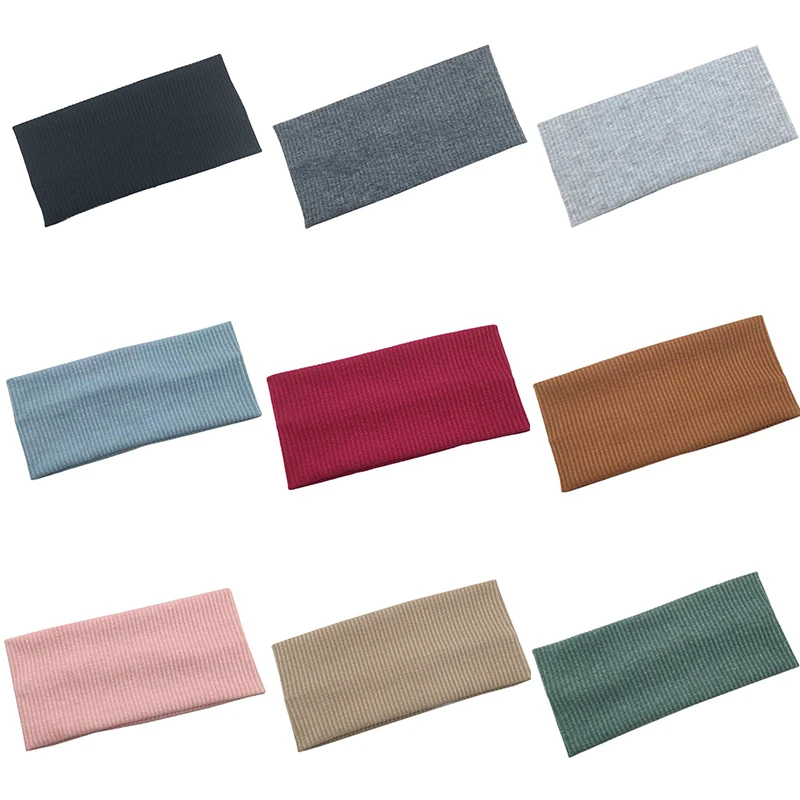 

Women Headband Solid Elastic Hair Bands Soft Cotton Solid Color Girls Hairband Hair Accessories Fashion Casual Headwrap