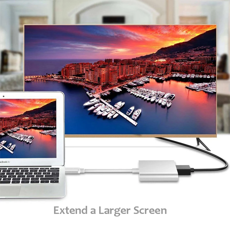 Концентратор-адаптер USB C для MacBook Pro Air Hp Dell Разветвитель Type-C на 4K HDMI с питанием