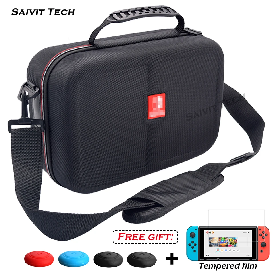 Большая сумка для хранения nintendo switch, аксессуары для переключателей, твердый Дорожный Чехол и закаленная пленка для игры nintendo Switch
