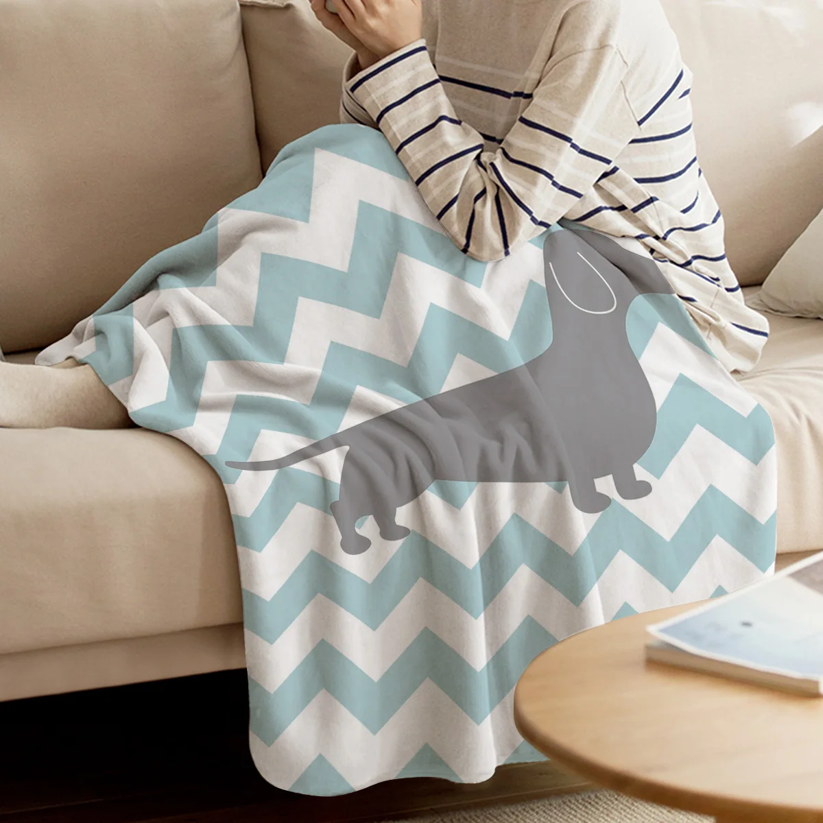 Фланелевое Флисовое одеяло с рисунком таксы и собаки | Дом сад