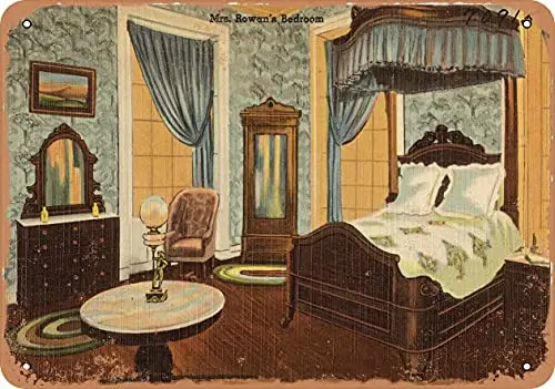 

Металлический знак-открытка Кентукки-спальня миссис Роуэн, мой старый Кентукки дом, бардстаун, KY ржавый Винтажный стиль Декор стен для