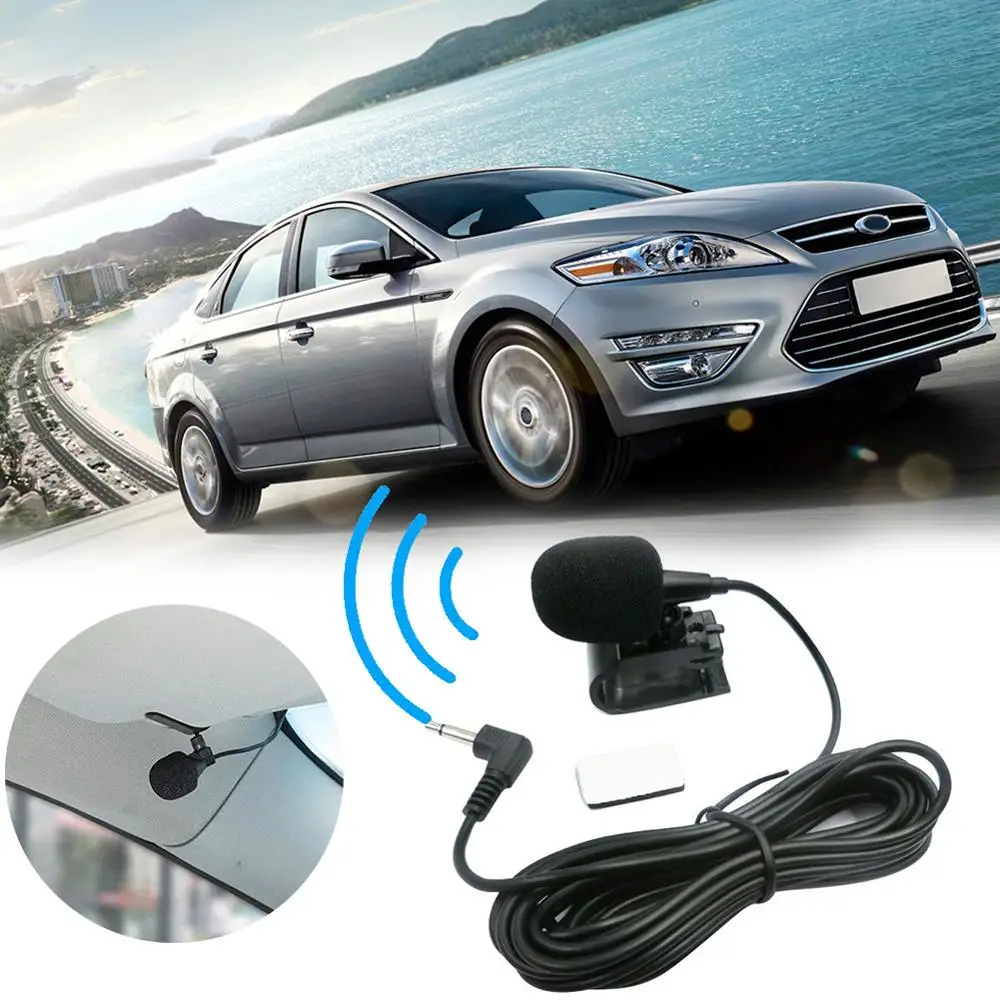 

Long Wired Handsfree 3.5mm Mic Stereo Jack Mini Car GPS Microphone Audio Car Player DVD Radio For PC Mic External O2R5