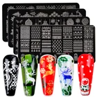 Штамповочная пластина для ногтей, с изображением бабочки, рождественской стальной цветок, кружева, Листьев, ювелирные изделия, геометрический трафарет для ногтей, 1 шт.