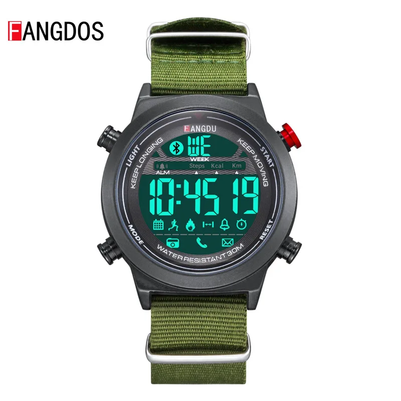 Мужские спортивные Смарт часы с хронографом и будильником|Мужские электронные