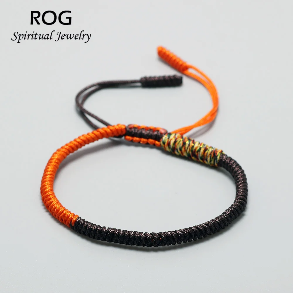 Многоцветный тибетский буддийский Плетеный вручную браслет-веревка с узлами