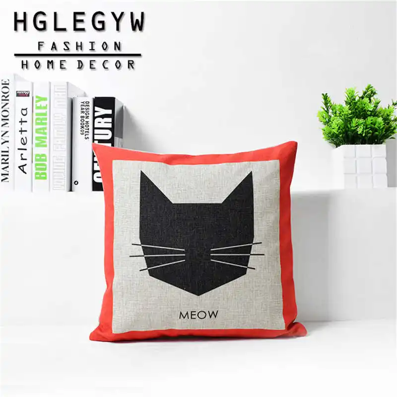 Наволочки из хлопка и льна с рисунком животных|Наволочки| |