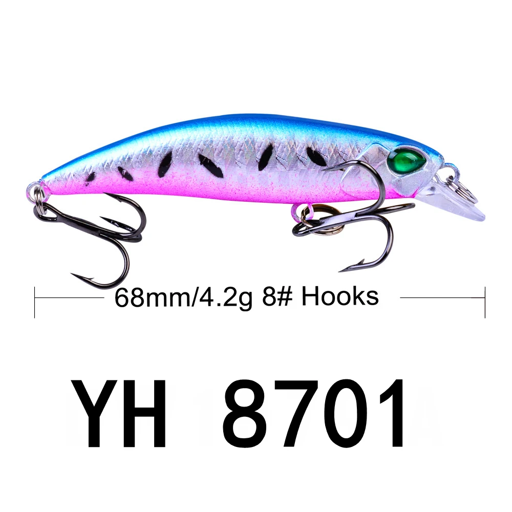 

1 PCS 6.8cm 4.2g Fishing Lure Quality Minnow Lure 3D Eyes Plastic Hard Bait Pesca Artificial Jig Wobblers Crankbait Fishing Bait