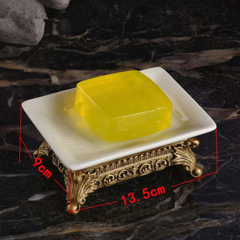 

High-grade Ice Crack Porcelain Soap Soap Dish,European Style Creative Retro Ceramic Soap Box,bathroom Soap Dishes