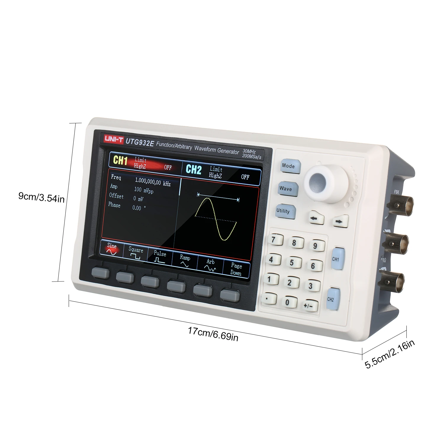 UNI-T Function/Arbitrary Waveform Generator 30MHz DDS Dual Channel Signal Counter 200MSa/s Frequency Sine | Инструменты