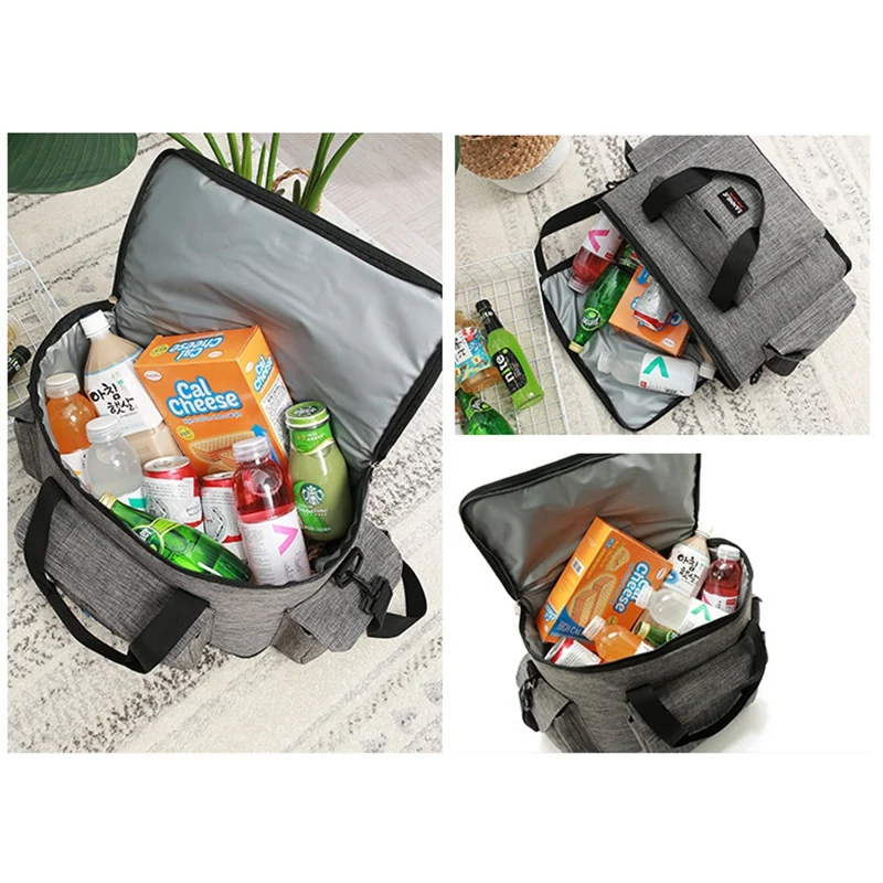 23L Большая вместительная Изолированная охлаждающая сумка органайзер переносная