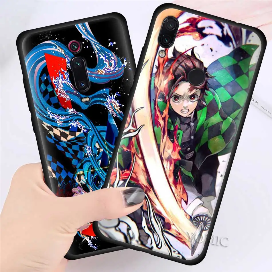 

Demon Slayer Kimetsu No Yaiba Case for Xiaomi Redmi Note 9S 8T 8 7 8A 7A 9 K30 Pro 6 6A Soft TPUBlack Silicone Phone Shell Cover
