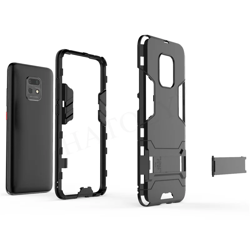 for xiaomi redmi 10x pro case redmi note 9 10 lite robot holder stand shockproof bumper armor phone back cover case redmi 10x 5g free global shipping