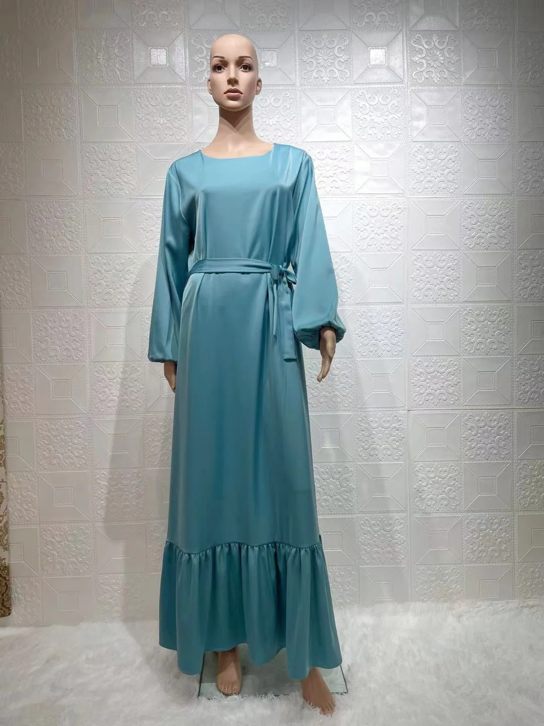 

Muslim Dress Muslim Fashion Loose Muslim Women Abaya Middle East Long Dresses Kimono Belt Dubai Abaya Turkey