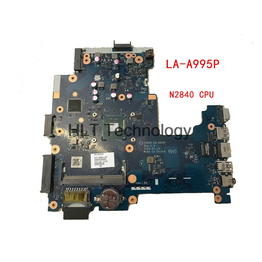 

Laptop Motherboard For HP 240 G3 14-R 788004-501 788004-001 ZS040 LA-A995P Mainboard N2840 DDR3L