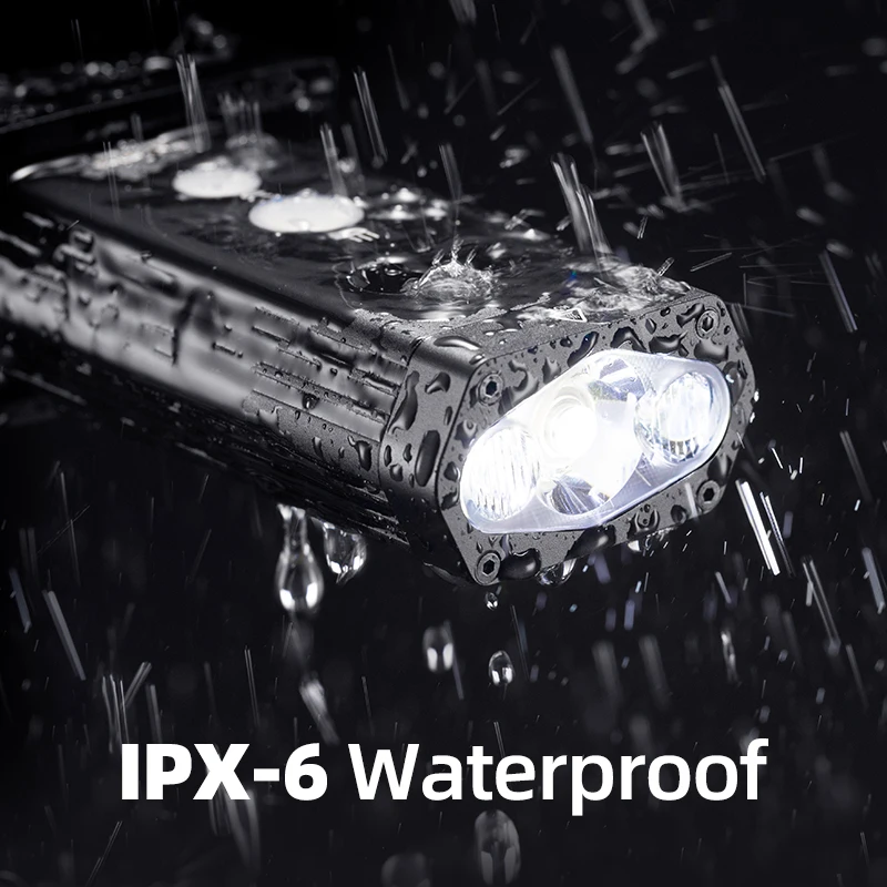 ROCKBROS Bicycle Light 1800 Lumens IPX-6 Waterproof Bike Flashlight Power LED USB Rechargeable Bicycle Handlebar Light Headlight