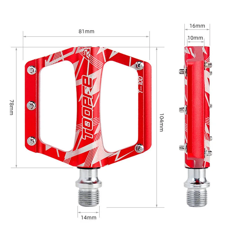 

TOOPRE Bicycle Pedal Ultralight Colorful Skid Proof MTB Pedals Cycling Pedal for MTB Road Bike