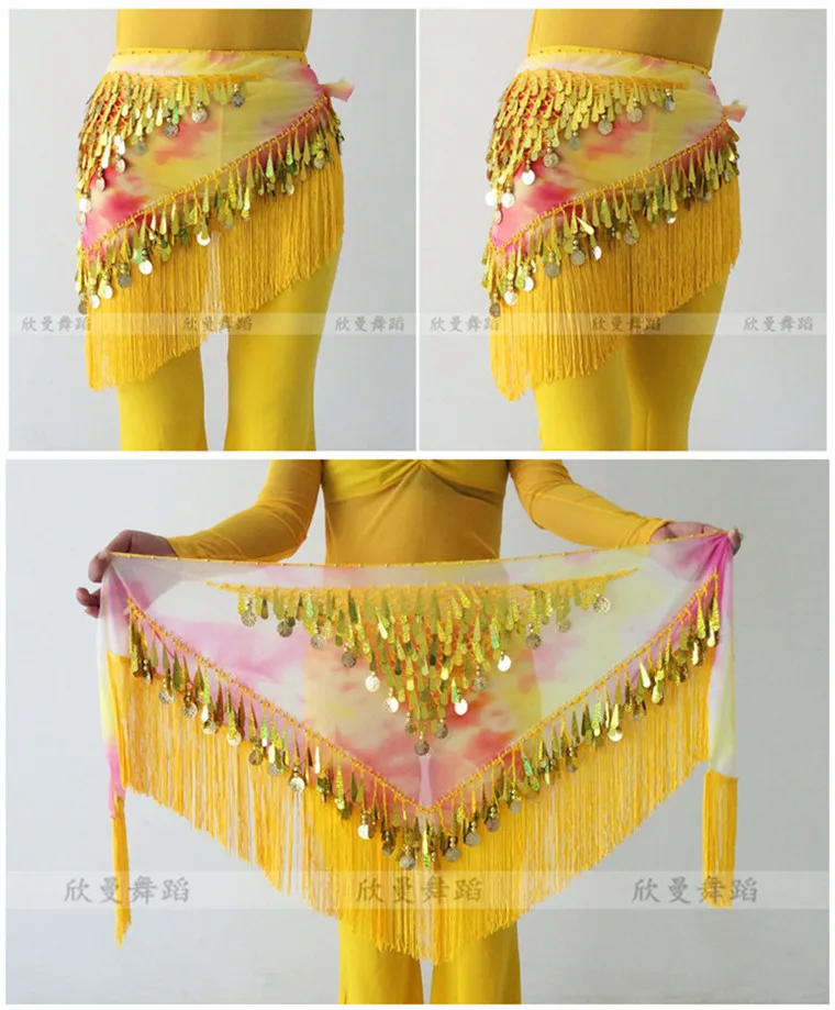 Accesorios de danza del vientre cinturones треугольный bufanda cadera средства ухода за кожей lentejuelas