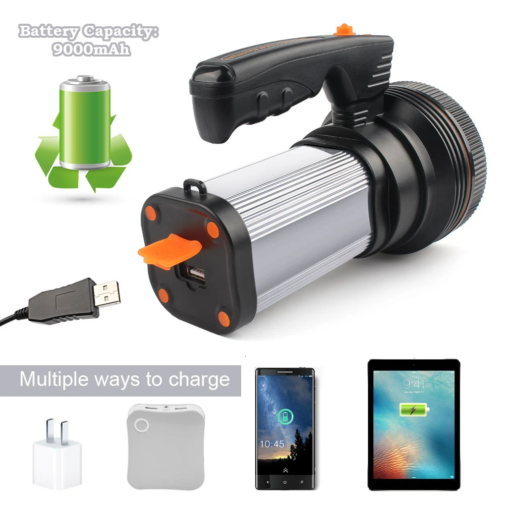 Светодиодный прожектор высокой мощности супер яркий портативный перезаряжаемый