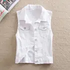 G1610 Весна и лето 2021 новинка Женская модная повседневная короткая джинсовая жилетка большого размера без рукавов Джокер дешевая оптовая продажа