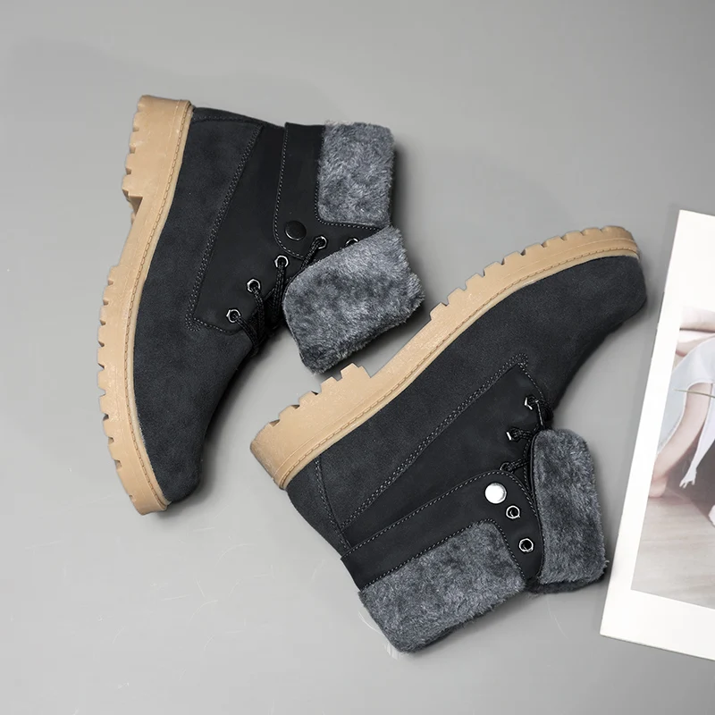 

Women Boots Warm Ankle Boots Fur Comfortable Winter Shoes Women Bota Feminina Buty Damskie Designer Sneakers Women 41