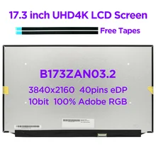17.3 inch IPS Laptop LCD Screen B173ZAN03.2 for DELL Alienware 51M UHD4K 3840x2160 100% Adobe RGB LED Display Panel 40 pins eDP