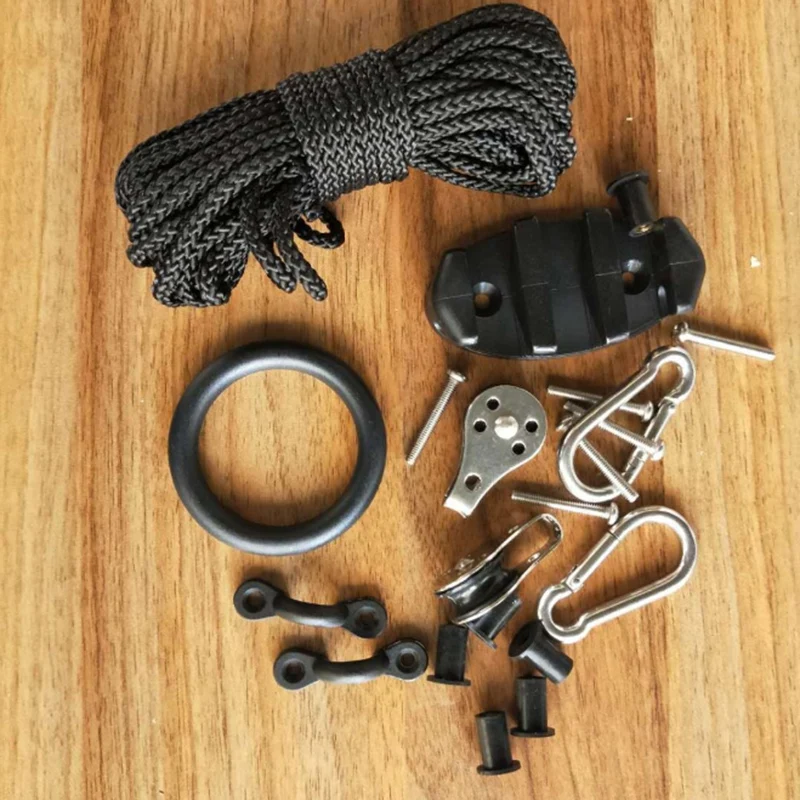 

Kayak Accessories D-Shaped Buckle Elastic Rope Stereotyped Buckle Set Platform Boat Rope Buckle Set with Screws