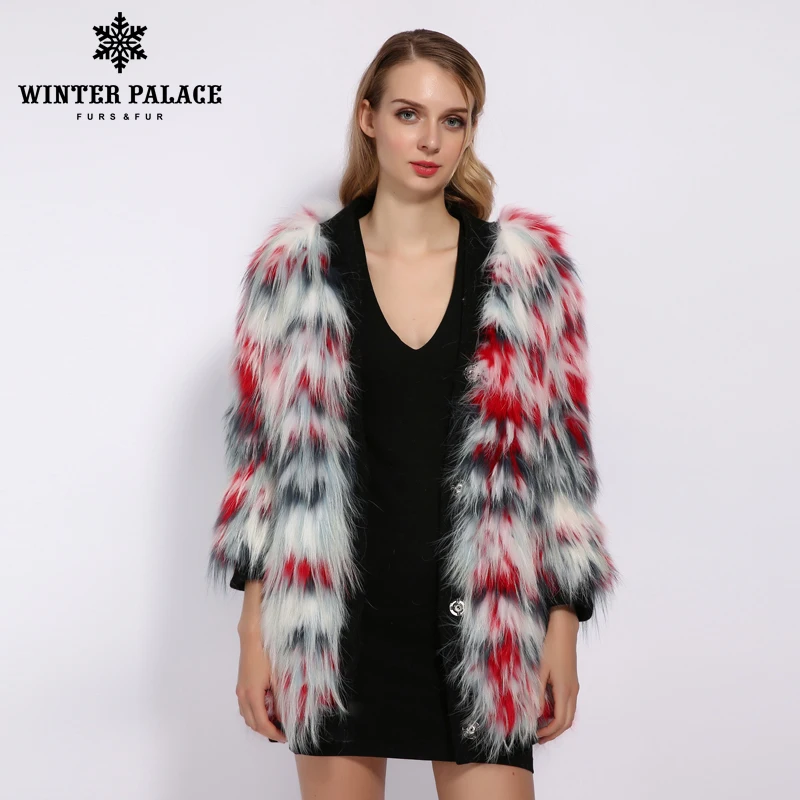 Женская короткая шуба из лисьего меха вязаная Шуба в полоску с укороченными