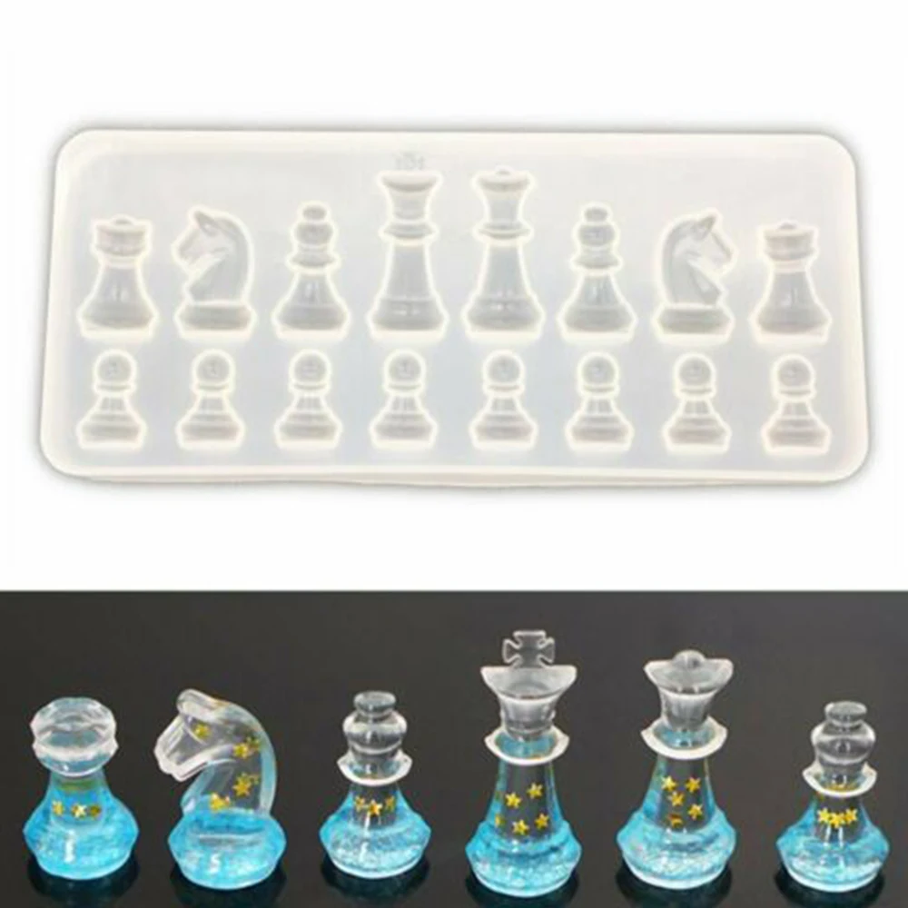 Chess Resin Mold DIY Silicone Mould Crystal Epoxy Handmade Jewelry | Дом и сад