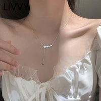 livvy silver color trendy elegant five round shell pendant necklaces no fade clavicle chain female party jewelry gift