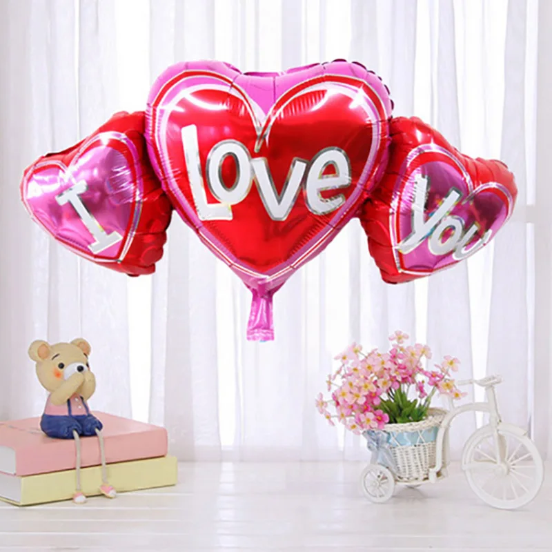 1pcs i love you Свадебные Воздушные шары, розовое золото, вечерние украшения, корона, Miss To Mrs, воздушные шары, команда невесты To Be Hen, Холостяки, вечерние украшения, принадлежности - Цвет: 1pcs i love you